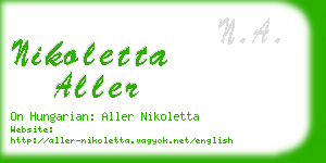 nikoletta aller business card